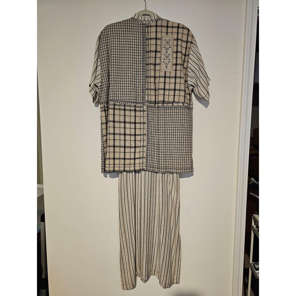 Faith By Celia Forrester 3 Piece Outfit Womens Medium Beige Patchwork Jumper - Picture 2 of 15